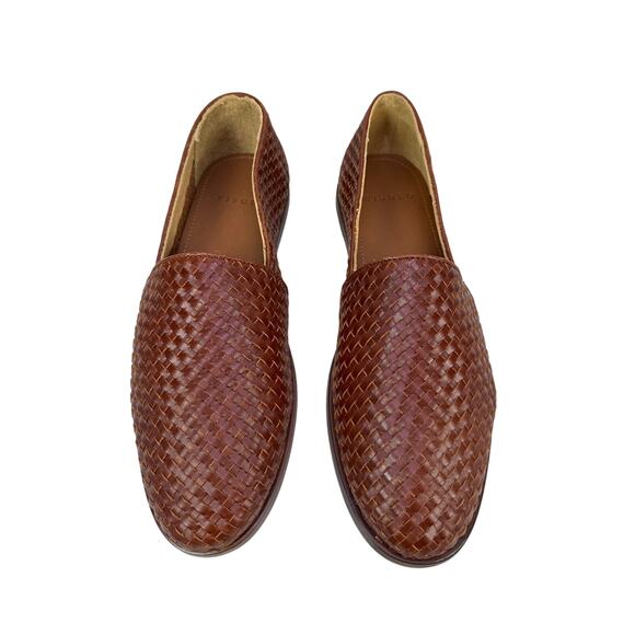 Nisolo Alejandro Woven Loafer Mens 11.5 Brandy Brown Leather Slip‎ on Moccasin main image 12